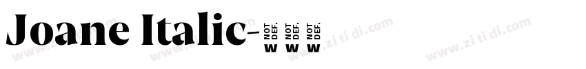 Joane Italic字体转换